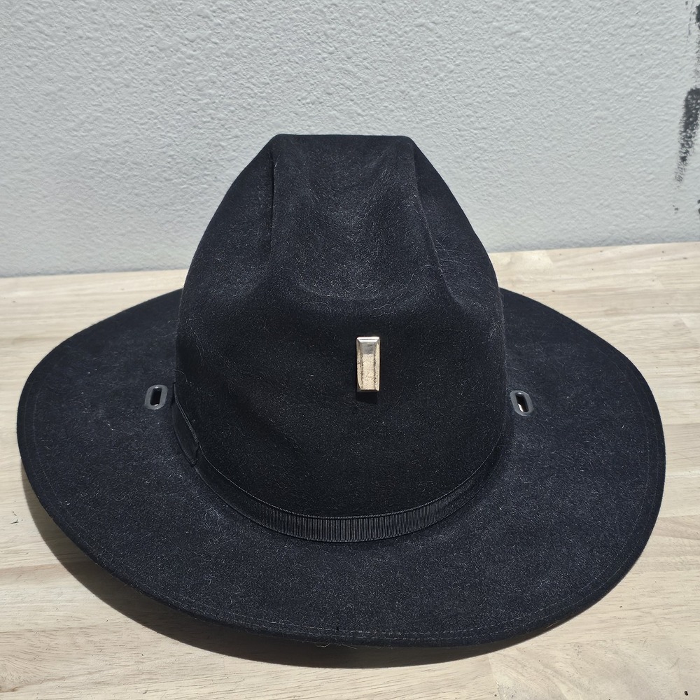 Greeley Hat Works Beaver 14th Infantry Cowboy Hat 5 XXXXX 1st Lieutenant Pin